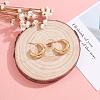 Crescent Moon Chunky Stud Earrings Half Hoop Earrings Open Oval Drop Earrings Teardrop Hoop Dangle Earrings Pull Through Hoop Earrings Statement Jewelry Gift for Women JE1089C-3
