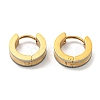 304 Stainless Steel Textured Hoop Earrings EJEW-P230-01A-G01-2