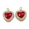 Brass Micro Pave Cubic Zirconia Pendants KK-G404-B-01Q-G-3
