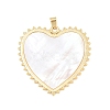 Natural White Shell Pendants KK-C162-001B-G-1