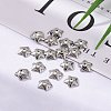Tarnish Resistant 5-Petal Flower Smooth Surface 304 Stainless Steel Bead Caps STAS-R065-53-6
