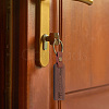2Pcs 2 Styles Word His Only/His Queen Engraved Wooden with Leather Keychain WOOD-GF0001-81-5