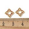 Flower Brass Enamel Beads KK-P290-11G-03-3