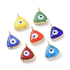 Handmade Evil Eye Lampwork Charms ZIRC-F136-07G-1