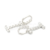 Brass Micro Pave Clear Cubic Zirconia Pendants ZIRC-J039-18P-I-2