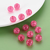 Transparent Crackle Acrylic Beads MACR-S373-66A-N09-2