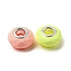 Spray Painted Faceted Resin European Beads RESI-C063-02G-2