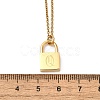 304 Stainless Steel Rolo Chain Pendant Necklaces NJEW-S444-01G-17-3
