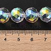 Transparent Electroplate Glass Beads Strands X-EGLA-N002-34D-H01-4
