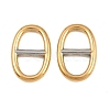 Ion Plating(IP) 304 Stainless Steel Oval Links Connector Charms STAS-F366-02A-GP-1