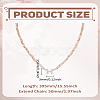 1Pc Glass Rondelle Beaded Necklaces NJEW-LP0007-23H-2