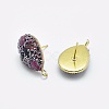 Natural Tourmaline Stud Earring Findings RB-L031-27-3