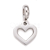 304 Stainless Steel European Dangle Charms STAS-I194-18P-2