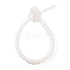 Heart Shape Silicone Cable Zip Ties AJEW-C034-02G-3