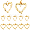 12Pcs 2 Styles Rack Plating Brass Pendants KK-BBC0024-10-1