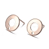 304 Stainless Steel Stud Earring Findings STAS-H104-01RG-1