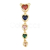 Brass Micro Pave Cubic Zirconia Pendants KK-K418-03A-G-1