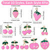 40Pcs 10 Styles Zinc Alloy Pendants ENAM-SC0007-67-2