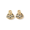 Brass Micro Pave Cubic Zirconia Charms KK-C099-01H-G-1