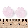 Transparent Spray Paint Glass Bead Caps GLAA-H035-04G-3