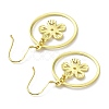 Snowflake & Flower Asymmetrical Earrings KK-C029-08G-2