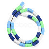 Fixed 4 Color Handmade Polymer Clay Bead Strands CLAY-S096-029G-2