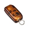 Handmade Gold Sand Lampwork Pendants PALLOY-JF04370-01-5
