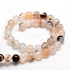 Natural Dendritic Agate Round Beads Strands X-G-E321C-8mm-01-2
