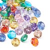 50Pcs 10 Colors Cubic Zirconia Pointed Back Cabochons ZIRC-CJ0001-25-4