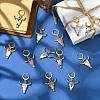 Cattle Alloy Enamel Pendant Locking Stitch Markers HJEW-CJ00032-6
