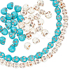 Nbeads 4 Strands 2 Colors Synthetical Turquoise Beads Strands TURQ-NB0001-16-1