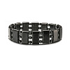 Non-magnetic Synthetic Hematite Beaded Stretch Bracelets for Men FS-WG73B41-01-1