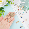 15Pcs 5 Colors Real 18K Gold Plated Brass Micro Pave Cubic Zirconia Charms ZIRC-BBC0002-32-3