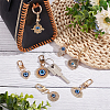 Nbeads 7Pcs 7 Style Evil Eye Resin Pendant Decorations AJEW-NB0003-92-5