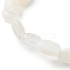 Natural Rainbow Moonstone Nuggets Beads Stretch Bracelet for Her BJEW-JB06951-09-4