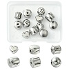 12Pcs 6 Styles 304 Stainless Steel European Style Clasps STAS-CJ0002-77-1