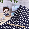 2 Yards Polka Dot Pattern Cotton Fabric DIY-FG0009-96-4