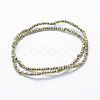 Electroplate Glass Beads Strands X-EGLA-J144-FP-A04-2