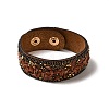 Faux Suede Snap Cord Bracelet BJEW-F428-16-4
