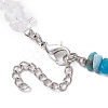 Natural Howlite & Apatite & Quartz Crystal Chip Beaded Necklaces NJEW-JN05099-05-5
