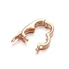 Rack Plating Brass Micro Pave Cubic Zirconia Twister Clasps ZIRC-I012-16RG-RS-2