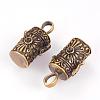 Brass Prayer Box Pendants KK-K176-17AB-2
