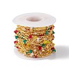 Handmade Eco-friendly Brass Flat Round & Bar Link Chain CHC-E025-16G-3