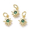 Brass Micro Pave Cubic Zirconia Pendants KK-P188-H-2