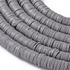 Flat Round Handmade Polymer Clay Beads CLAY-R067-6.0mm-40-3