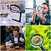 Round Acrylic Portable Clip-On Magnifying Glass AJEW-WH0673-22-7