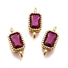 Real 18K Gold Plated Brass Micro Pave Cubic Zirconia Links Connectors ZIRC-L100-009G-08-1