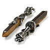 Natural Tiger Eye Faceted Double Termimal Pointed Big Pendants G-P547-03AS-02-2