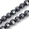 Electroplated Synthetic Non-magnetic Hematite Energy Prism Beads Strands G-H072-M01-01-1
