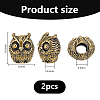 Brass European Beads KK-WH0079-194AG-2